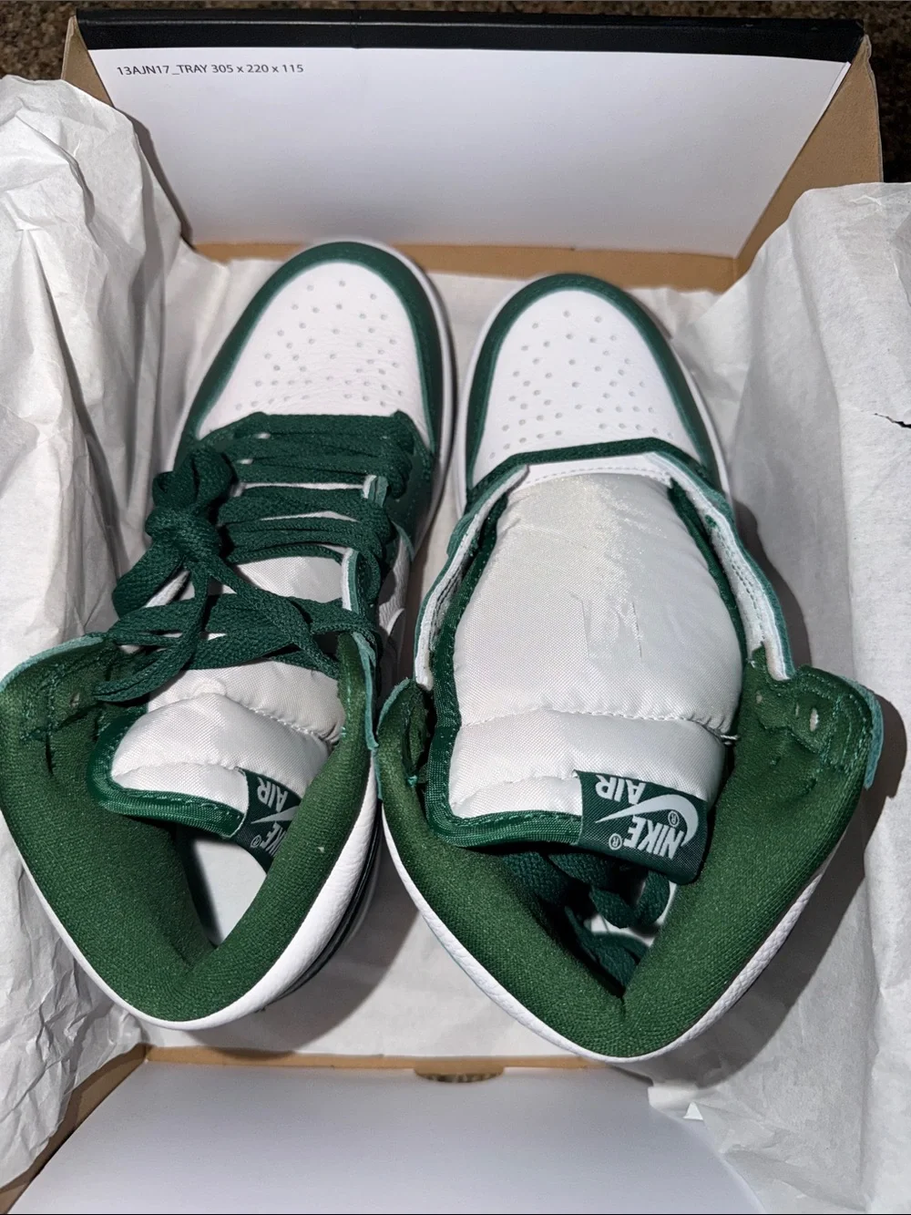 Jordan High-Top Sneakers — Green, White & Silver